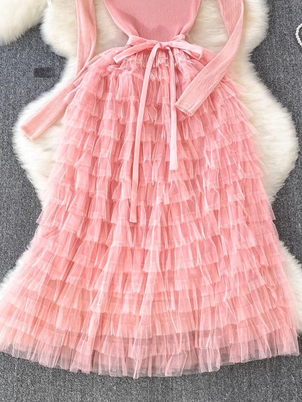 Mila Ruffle Belt Maxi Dress - Glory Connection
