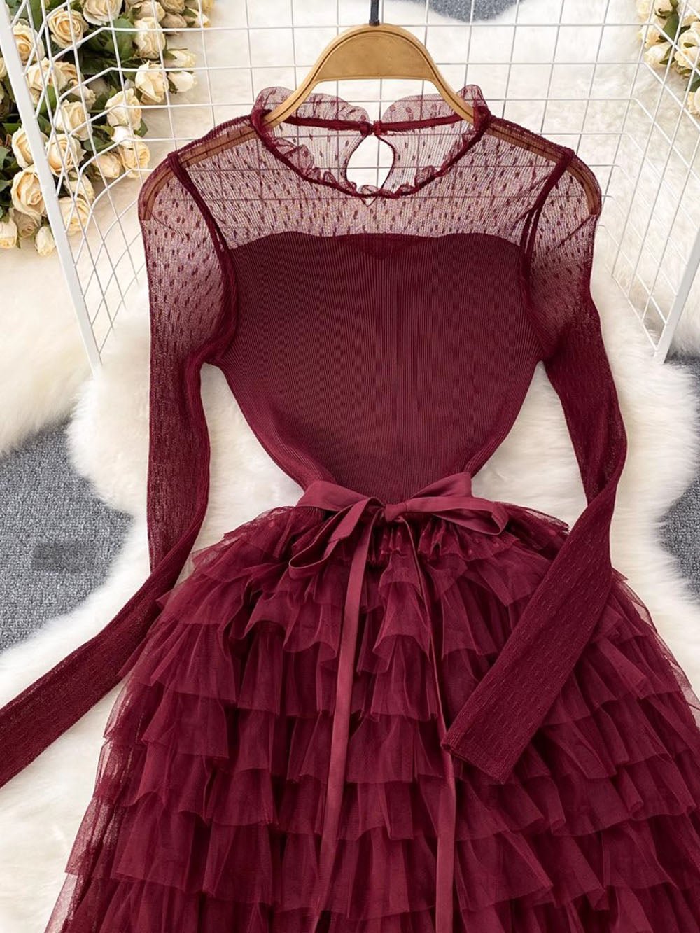Mila Ruffle Belt Maxi Dress - Glory Connection