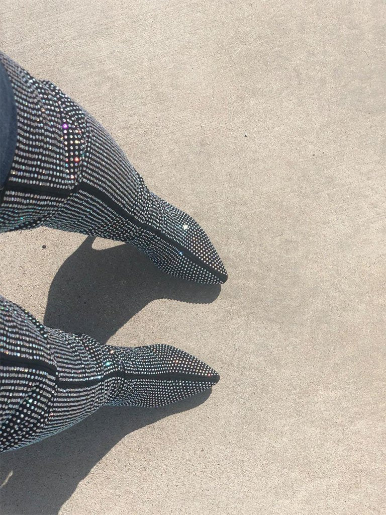 Nala Crystal High Boots Heels - Glory Connection