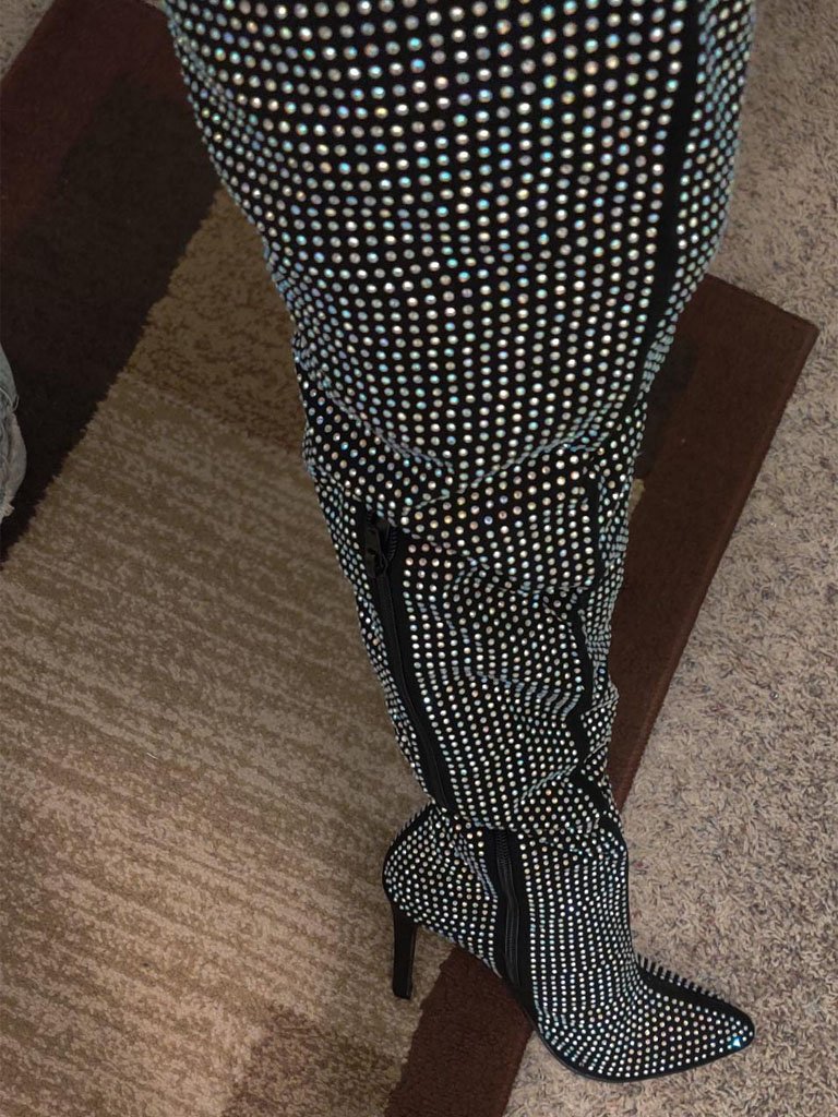 Nala Crystal High Boots Heels - Glory Connection