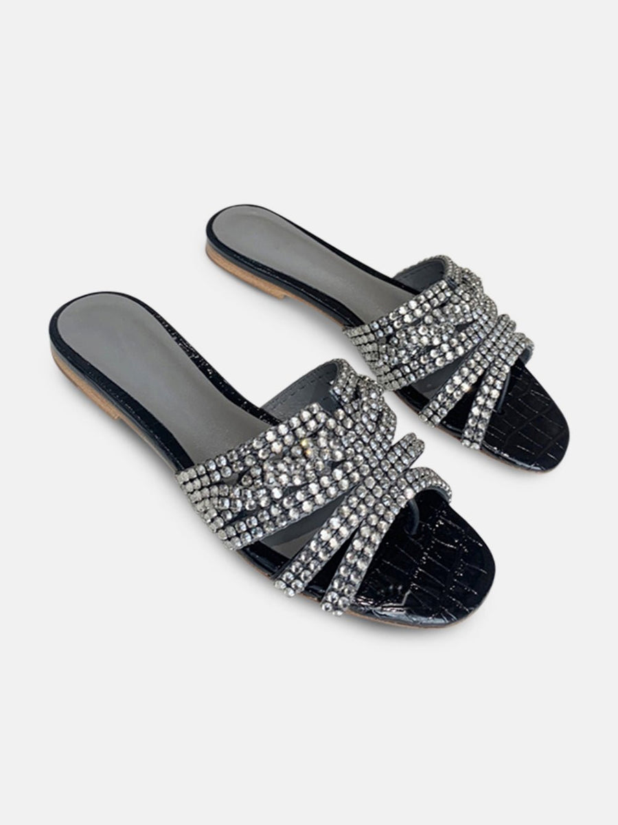 Natalia Flat Diamond Slipper | Glory Connection