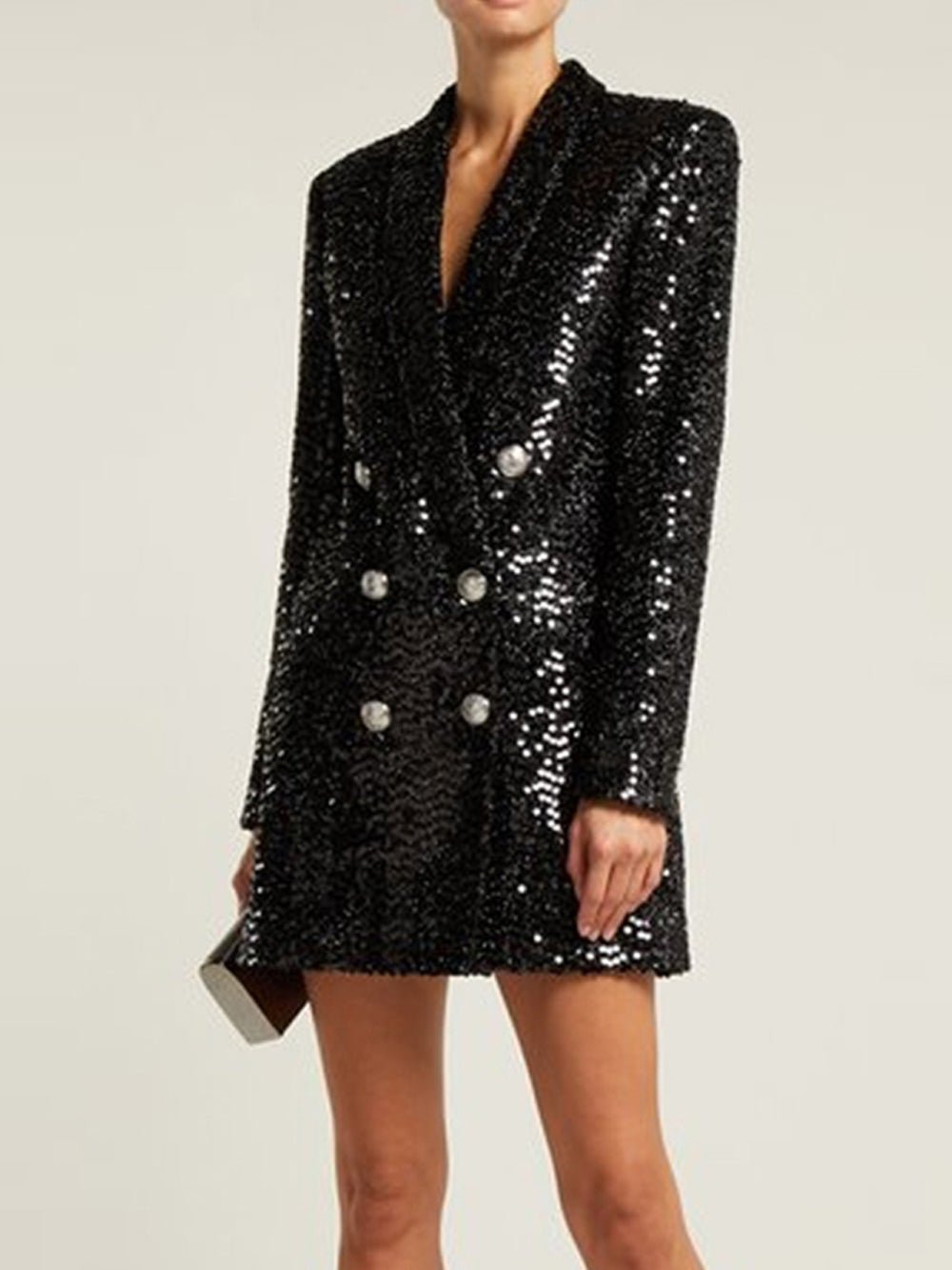 Reagan Black Sequin Blazer - Glory Connection
