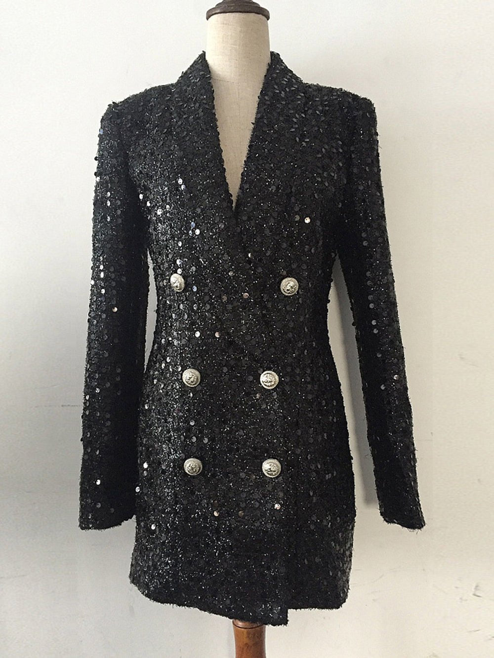 Reagan Black Sequin Blazer - Glory Connection
