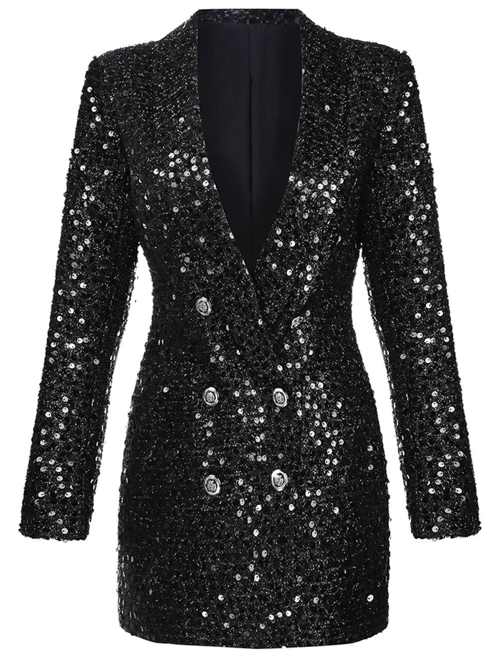 Reagan Black Sequin Blazer - Glory Connection