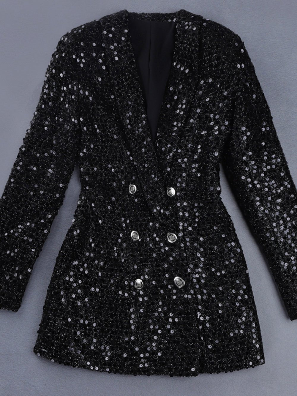 Reagan Black Sequin Blazer - Glory Connection
