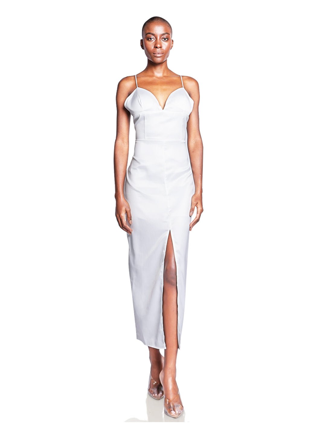 Resonance White Bodycon Dress - Glory Connection