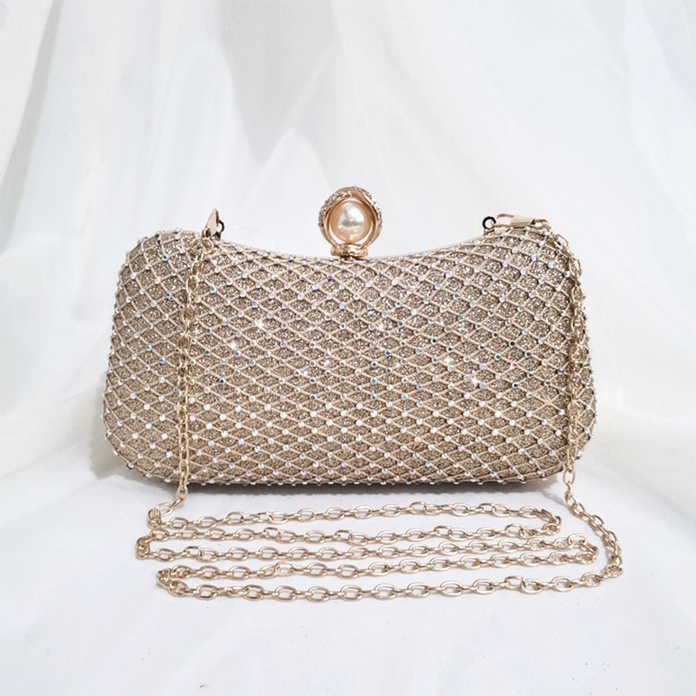 Rhea Diamond Luxury Clutch Handbag - Glory Connection