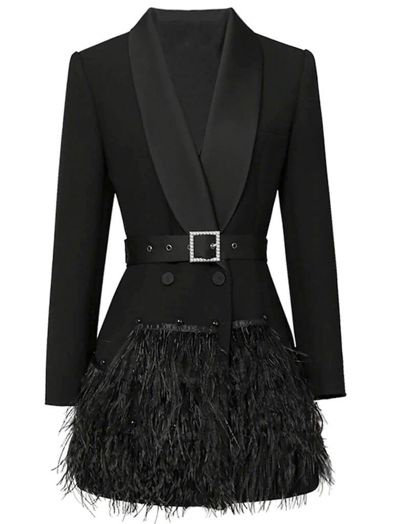 Siena Feathers Blazer Dress - Glory Connection
