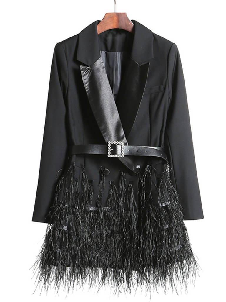 Siena Feathers Blazer Dress - Glory Connection