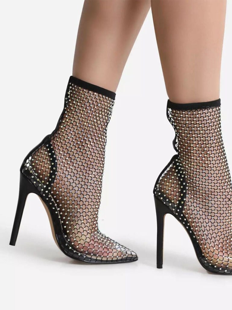 Zeus Crystal High Heels - Glory Connection