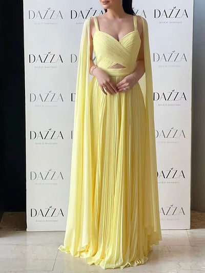 Juliette Cutout Pleated Gown
