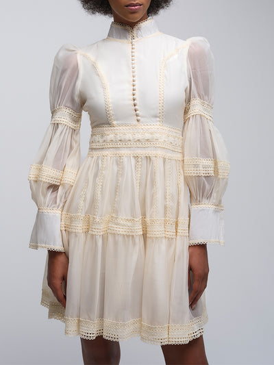 Milla Layered Mesh Sleeve Mini Dress