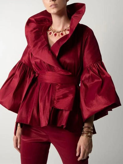 Aavya Long Sleeve Ruffle Shirt