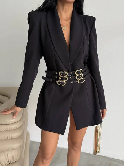 Adalyn Long Sleeve Button Blazer