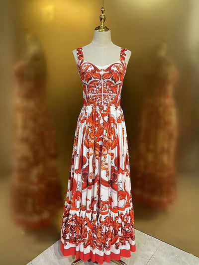 Alessia Baroque Corset Maxi Dress