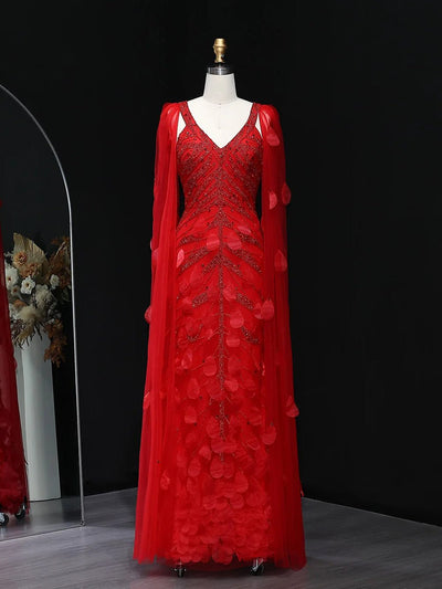 Alyssa Petal Applique Maxi Dress