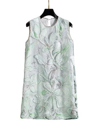 Amara Embellished Floral Mini Dress