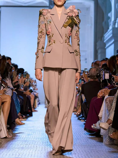 Amelia Beaded Floral Suit Set