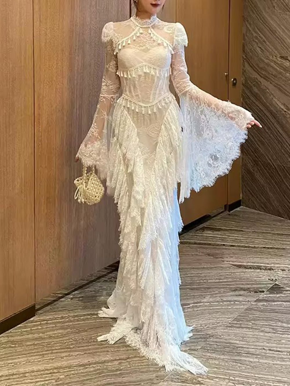 backless feather dress Arielle Gown, White / L Look and feel amazing size-14 Beautiful Pink Tulle Lace Primary color:Baby Blue