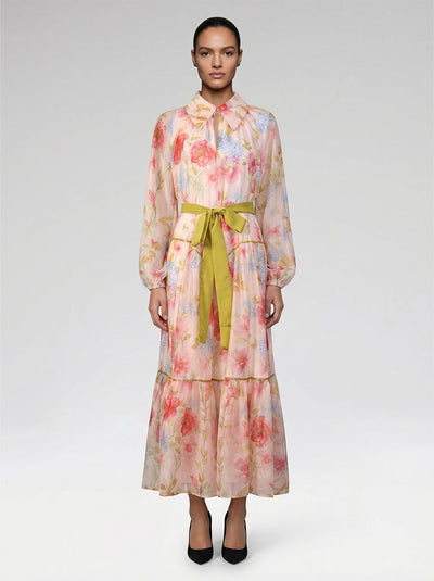 Aurelia Blush Floral Maxi Dress