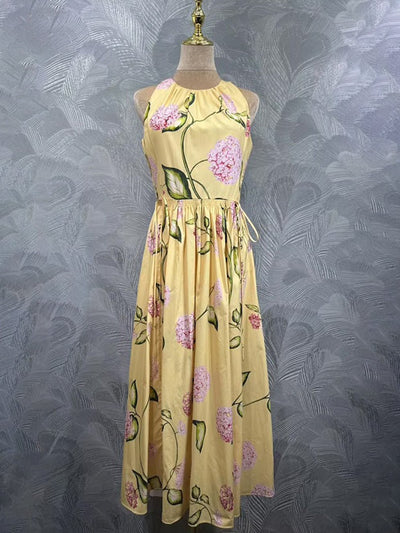 Aurelia Halter Floral Maxi Dress