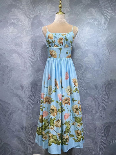 Aveline Smocked Floral Midi Dress