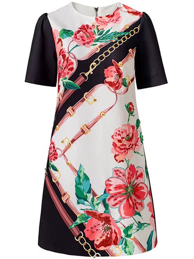 Bianca Chain Floral Mini Dress
