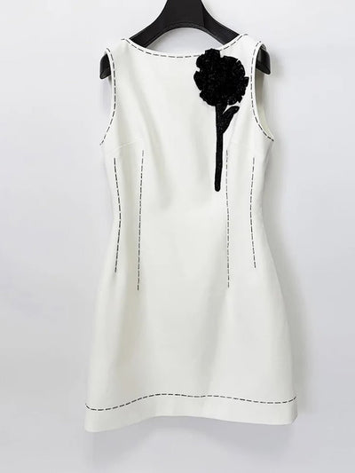 Bianca Contrast Stitch Mini Dress
