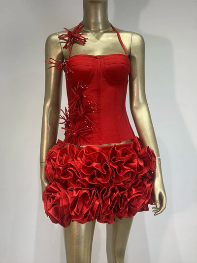 Bianca Strapless Floral Mini Dress