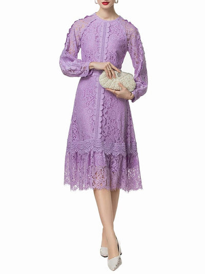Brooklyn Lace Hollow Midi Dress