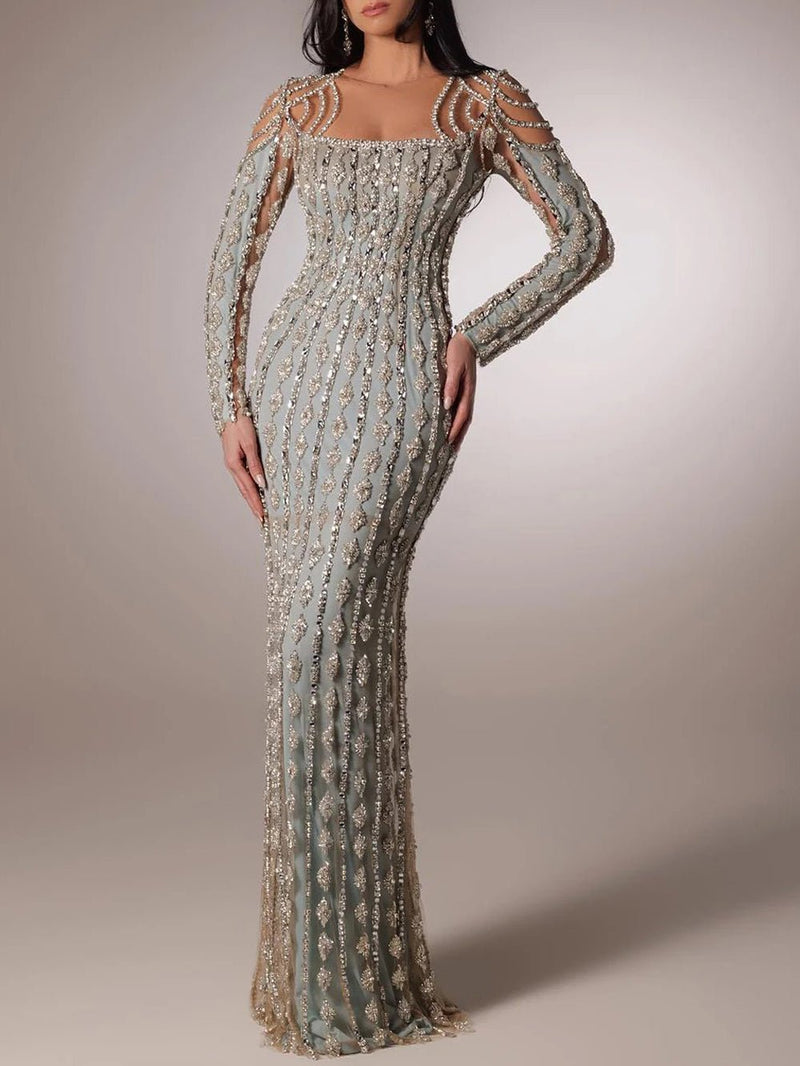 Caelin Dubai Maxi Dress, Green / 10