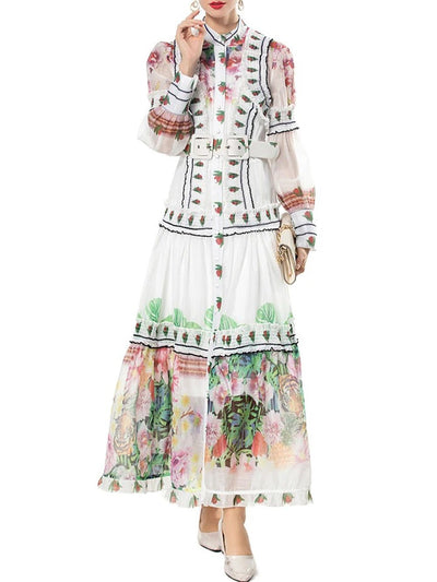 Caroline Single-Breasted Maxi Dress