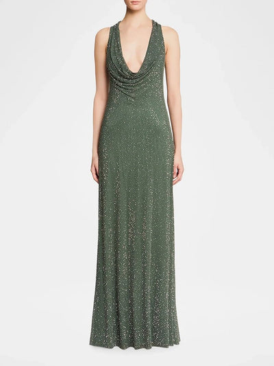 Celeste Cowl Neck Sequin Gown