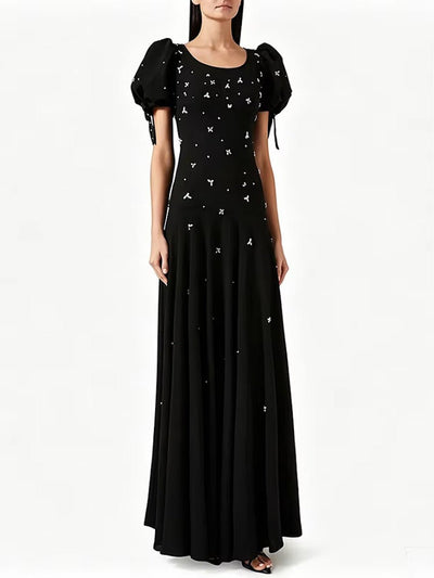 Celeste Crystal Floral Evening Gown
