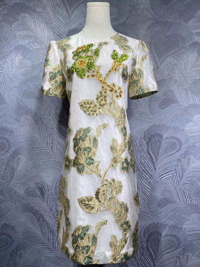 Celeste Embellished Floral Mini Dress