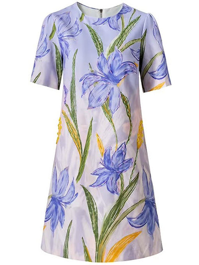 Celeste Lily Print Mini Dress