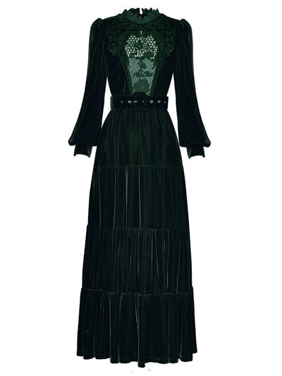 Celeste Vintage Velvet Midi Dress