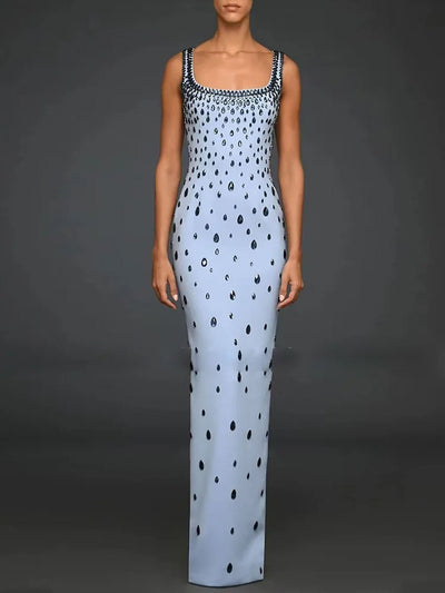 Celina Beaded Slit Maxi Dress