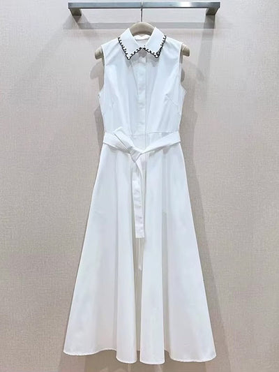 Clara Sleeveless Shirt Midi Dress