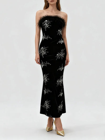 Claudia Beaded Midi Dress