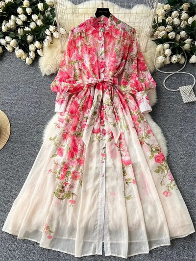 Conner Gorgeous Flower Midi Dress