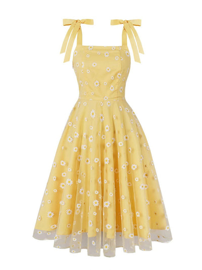 Daisy Sunlit Vintage Bow Dress