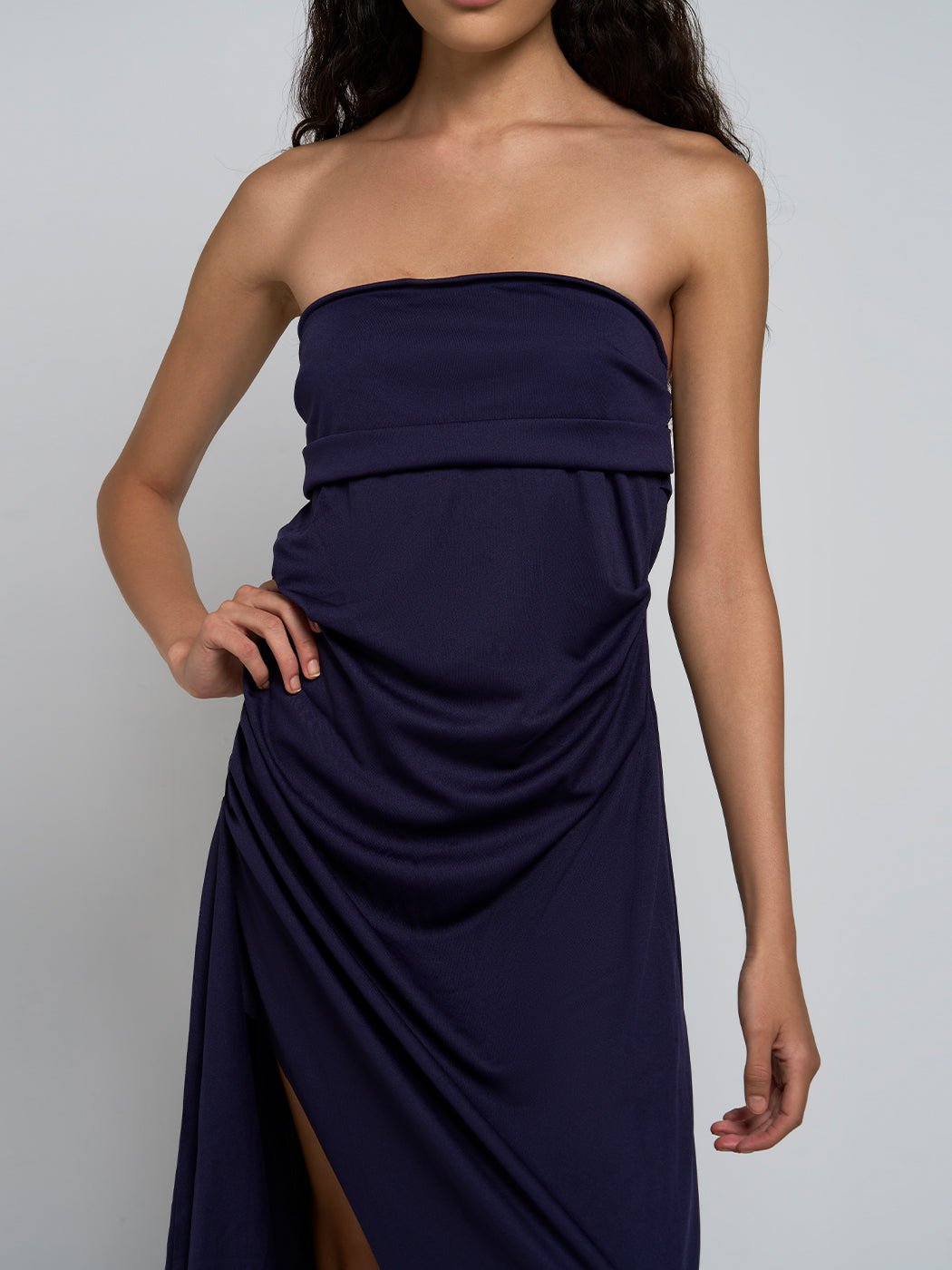 davina maxi dress DAVINA MAXI DRESS IN ITALIAN JERSEY AND POPLIN COTTON White / S / JRC9788