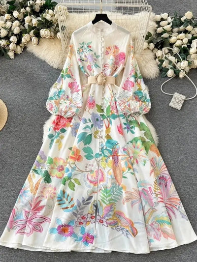 Dylan Floral Robe Midi Dress