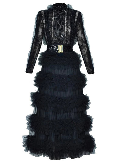 Dylanne Mesh Glitter Maxi Dress