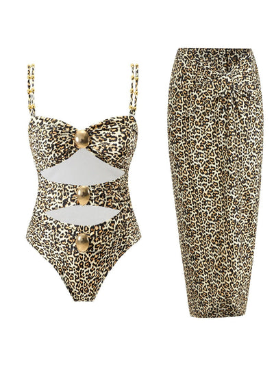 Elaine Off-Shoulder Belt Bodysuit Set