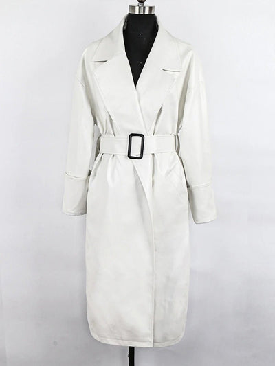 Elena Oversized Faux Leather Trench
