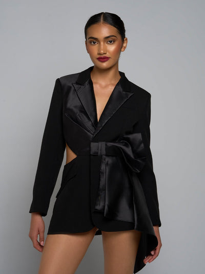 Elfie Asymmetric Cutout Blazer