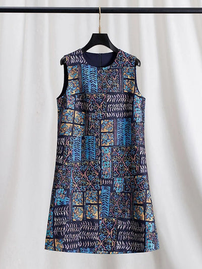 Eliana Sleeveless Mosaic Mini Dress