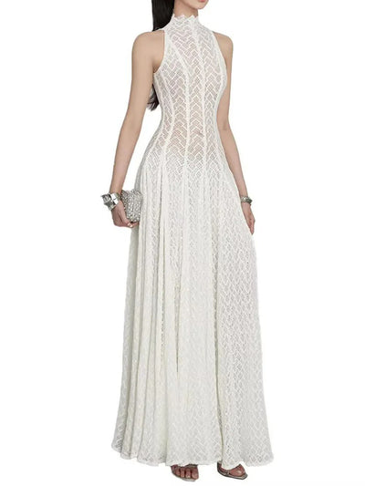 Elise Sleeveless Applique A-Line Dress